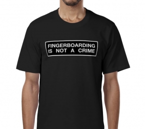 BUBULKA T-SHIRT FINGERBOARDING IS NOT A CRIME BLACK