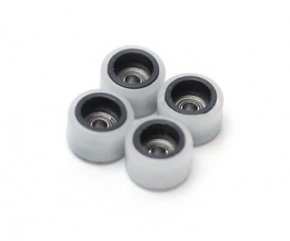 FLATFACE DUAL DUROMETER BEARING WHEELS - BLACK/WHITE
