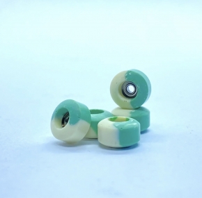 DIRTY FB ILLPILLS - TEAL/WHITE URETHANE FINGERBOARD WHEELS (70D STREET SHAPE)