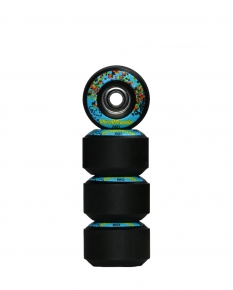 TECHNICOLOR - BLACK REVERSIBLE REAL WEAR GRAPHIC 8MM STREET RS WHEELS (P3)