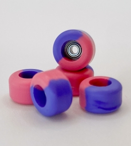 DIRTY FB ILLPILLS - PINK/PURPLE URETHANE FINGERBOARD WHEELS (70D STREET SHAPE)