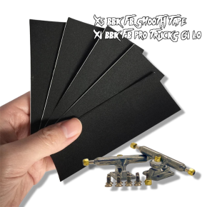 PRO FINGERBOARD UPGRADE SET - BUBULKA G1 1.0 TRUCKS + 5 TAPE SHEETS